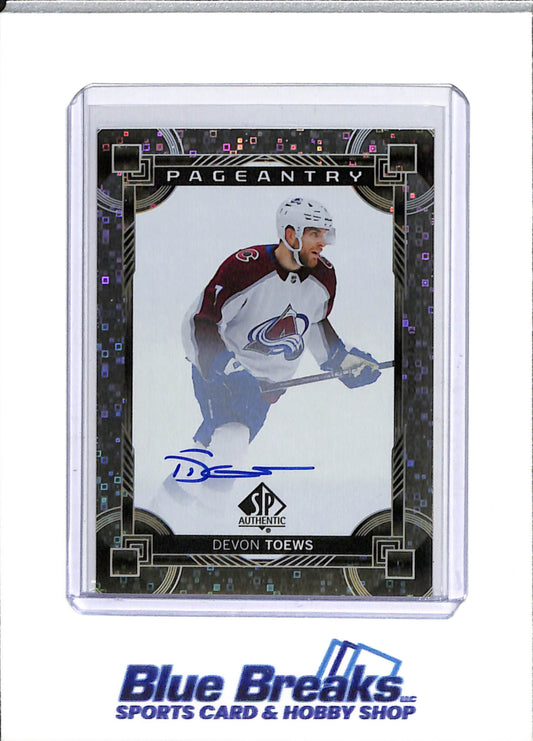 2024-25 Upper Deck - Pageantry - Silver Square Foil - Auto - Devon Toews - #P-29 - Ice Hockey - Avalanche
