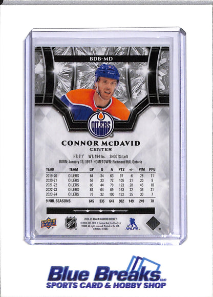 2024-25 Upper Deck - Black Diamond - Connor McDavid - 019/349 - #BDB-MD - Ice Hockey - Oilers - drop