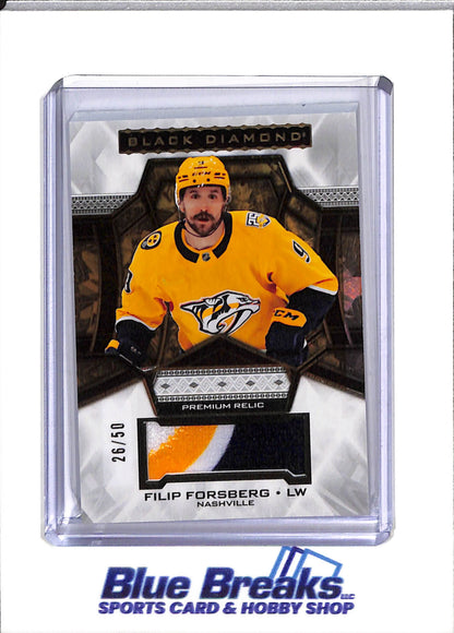 2024-25 Upper Deck - Black Diamond - Premium Relic - Filip Forsberg - 26/50 - #BDB-FF - Ice Hockey - Predators - drop