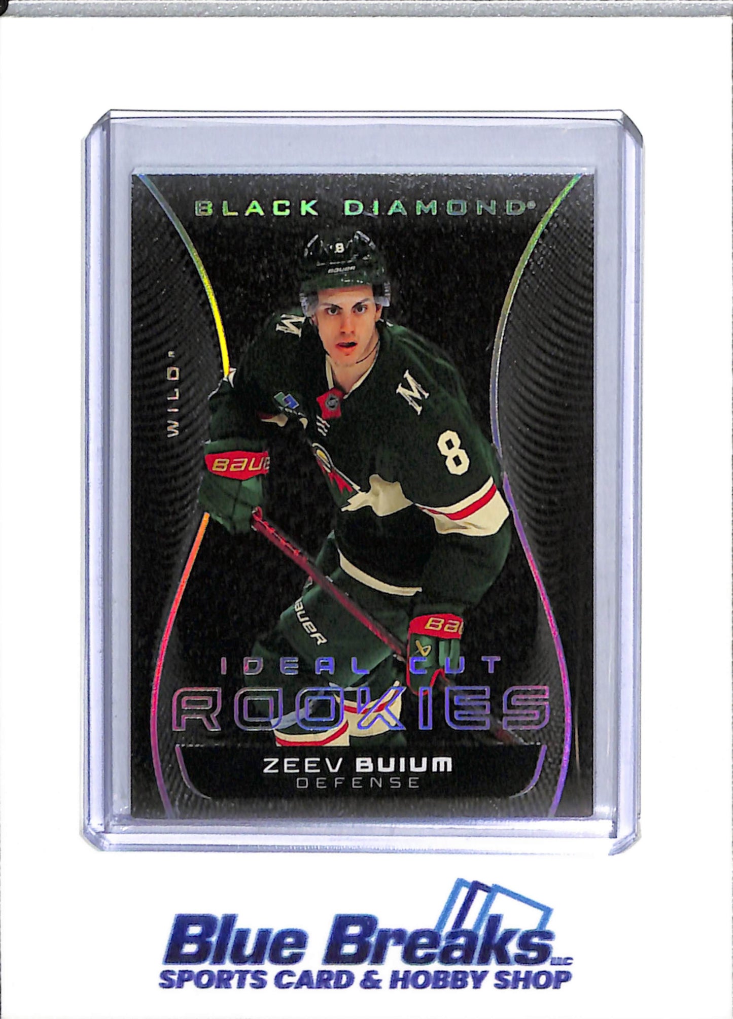 2025-26 Upper Deck - Ideal Cut Rookies - Black Diamond - Zeev Buium - 70/99 - #ICR-ZB - Ice Hockey - Wilds - drop