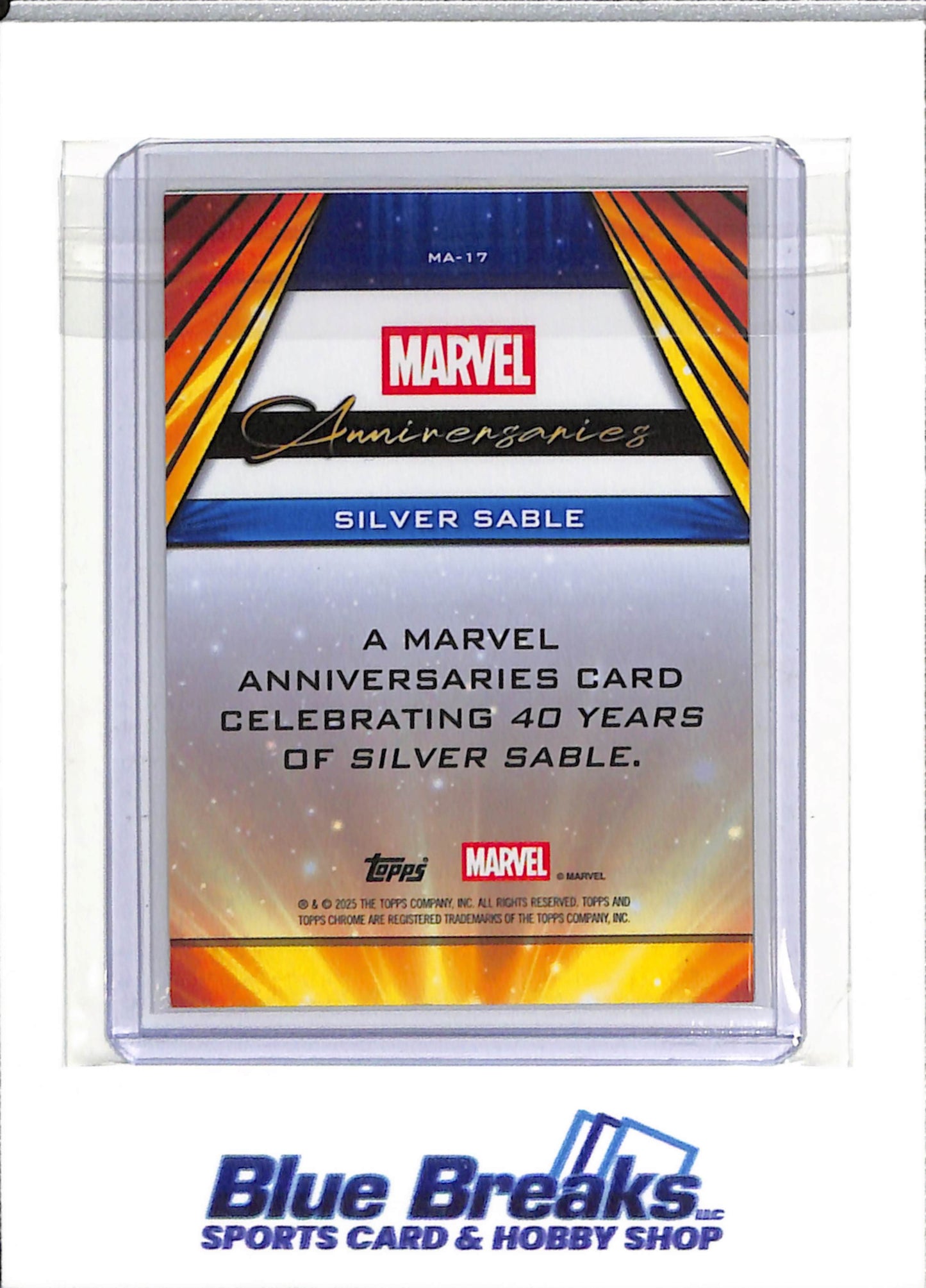 2025 Topps - Marvel Anniversaries - Gold Wave - 40th Anniversary - Silver Sable - 01/50 - #MA-17 - drop