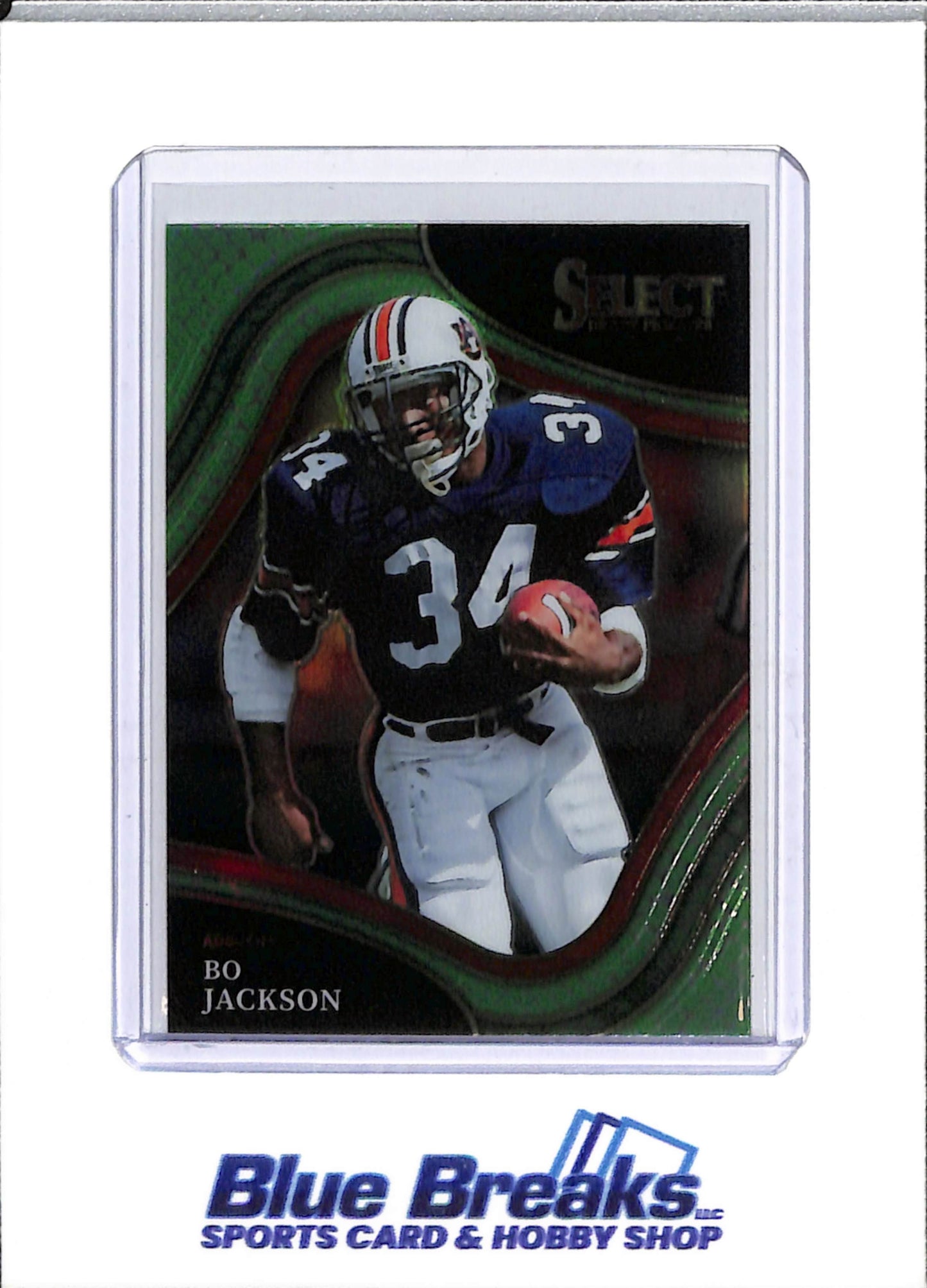 2022 Panini - Select Draft Picks 22 - Green Foil - Bo Jackson - #166 - Football - Raiders - drop