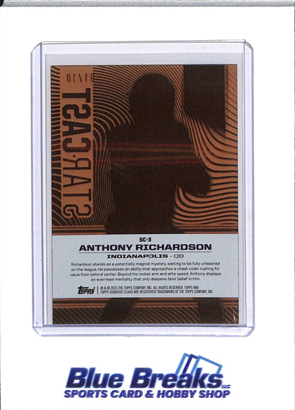 2025 Topps - Star Cast - Composite Release - Anthony Richardson - 01/10 - #SC-3 - Football - Colts - drop