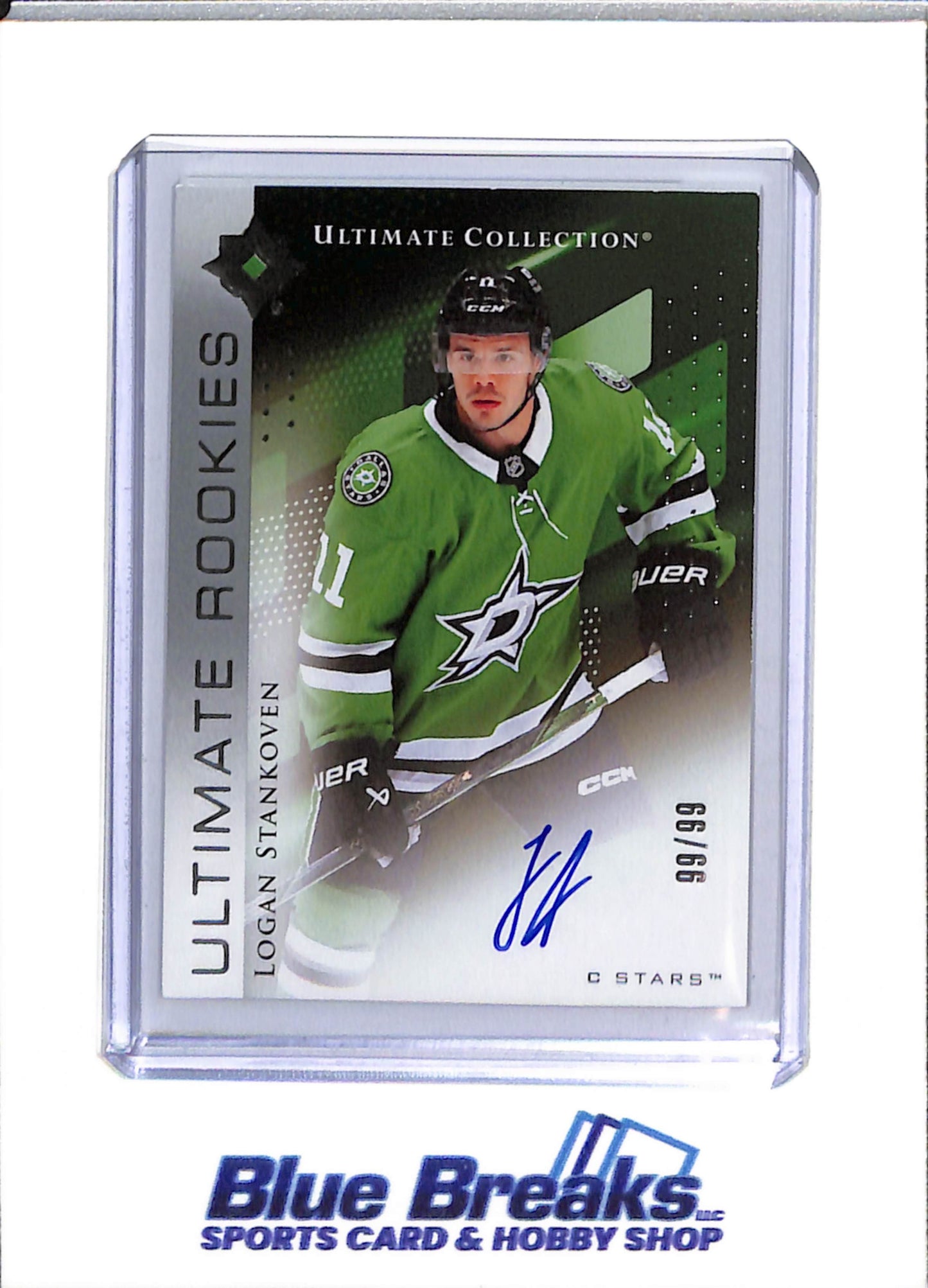 2024-25 Upper Deck - Ultimate Collection - Ultimate Rookies - Logan Stankoven - 99/99 - #196 - Ice Hockey - Stars - drop