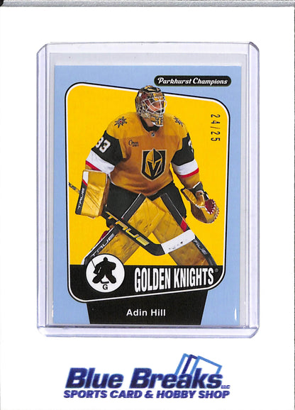 2024-25 Upper Deck - Parkhurst Champions - Adin Hill - 24/25 - #99 - Ice Hockey - Golden Knights - drop