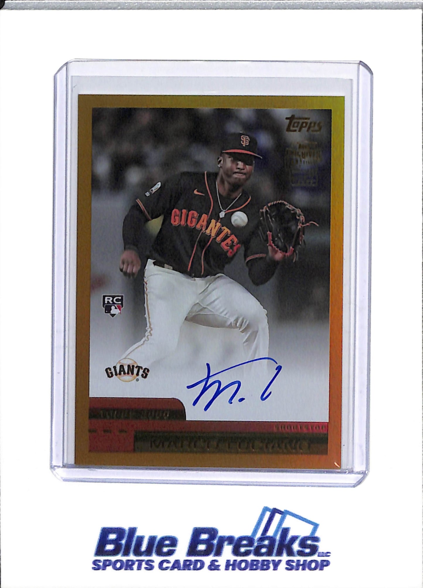 2024 Topps - Archives Fan Favorites - Gold Auto - Marco Luciano - 34/50 - #OOFF-ML - Baseball - Giants - drop