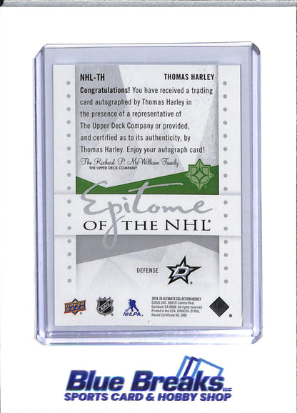 2024-25 Upper Deck - Epitome Auto - Thomas Harley - 45/49 - #NHL-TH - Ice Hockey - Stars - drop