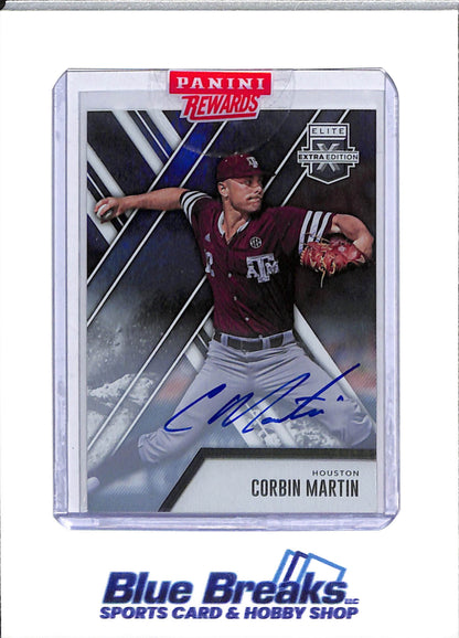 2017 Panini - Elite Extra Edition - Silver Foil Auto - Corbin Martin - #56 - Baseball - Cubs - drop