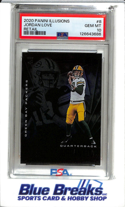 2020 Panini - Illusions - Retail - Jordan Love - PSA10 - #8 - Football - Packers - drop