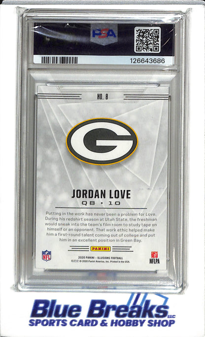2020 Panini - Illusions - Retail - Jordan Love - PSA10 - #8 - Football - Packers - drop