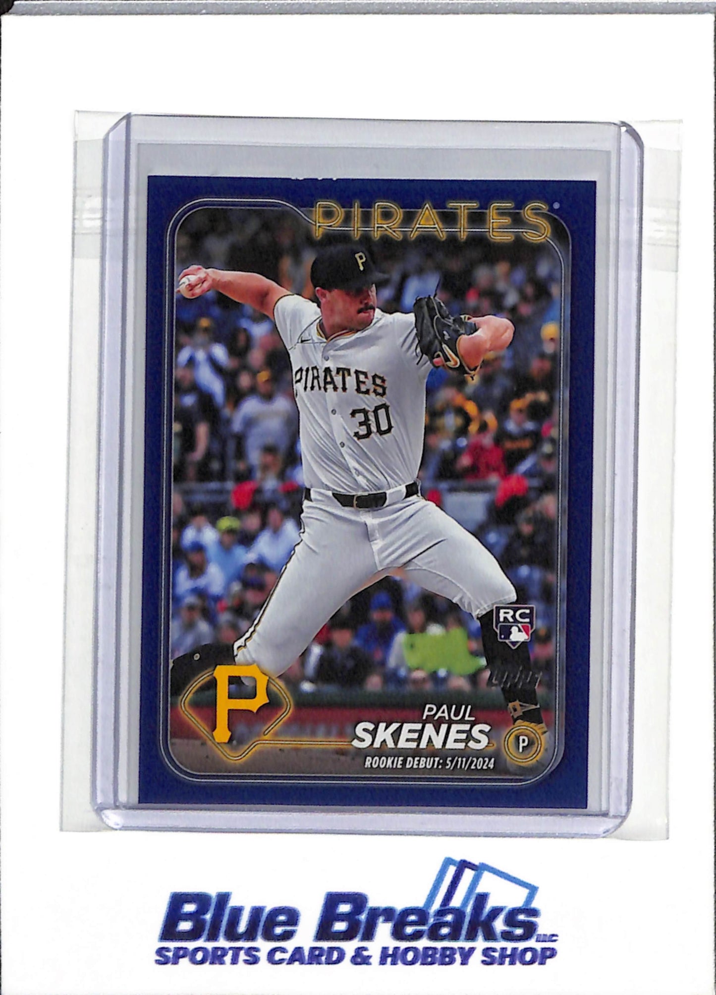 2024 Topps - Update Series - Rookie Card - Blue Boarder - Paul Skenes - #US288 - Baseball - Pirates - drop