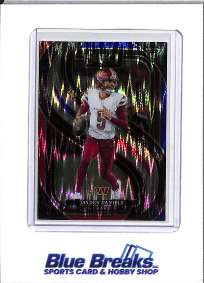 2024 Panini - Select - Rookie Card - Red/Blue Shock - Jayden Daniels - #112 - Football - Commanders - drop