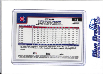 2025 Topps Chrome - Orange Raywave - Ian Happ - 31/50 - #144 - Baseball - Cubs