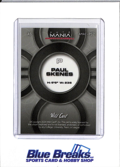 2024 Wild Card - Auto Mania - American Baseball - All-Star - Paul Skenes - 46/50 - #AMAC-PS2 - Baseball - Pirates - drop