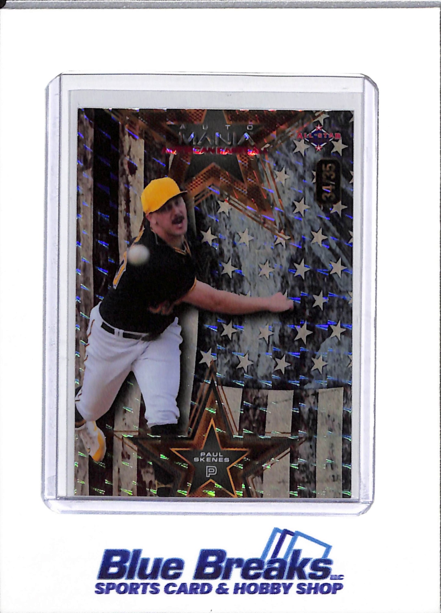 2024 Wild Card - Auto Mania - American Baseball- All-Star - Geometric - Paul Skenes - 34/35 - #AMAS-PS2 - Baseball - Pirates - drop