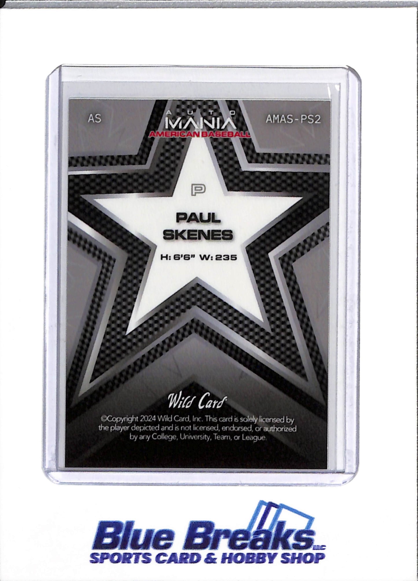 2024 Wild Card - Auto Mania - American Baseball- All-Star - Geometric - Paul Skenes - 34/35 - #AMAS-PS2 - Baseball - Pirates - drop