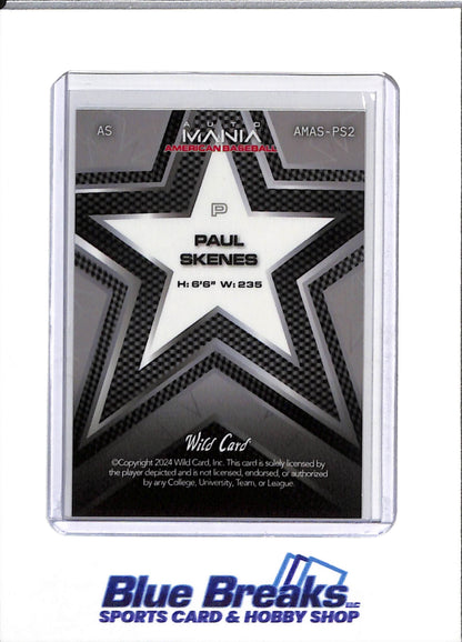 2024 Wild Card - Auto Mania - American Baseball- All-Star - Geometric - Paul Skenes - 34/35 - #AMAS-PS2 - Baseball - Pirates - drop