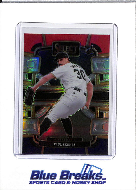 2024 Panini - Prizm - Select - Rookie Card - Red/White/Blue Foil - Paul Skenes - #1 - Baseball - Pirates