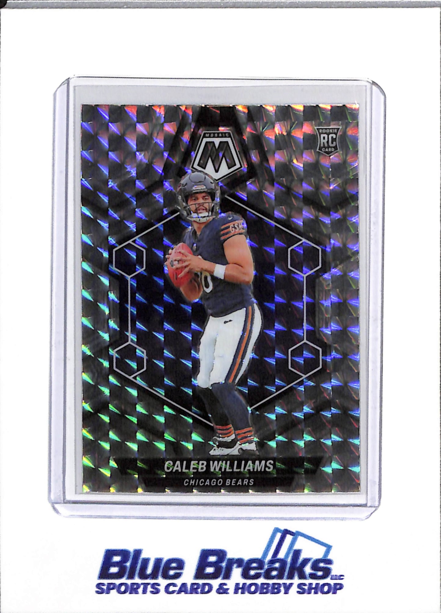 2024 Panini - Prizm Mosaic - Rookie Card - Silver Geometric - Caleb Williams - #301 - Football - Bears - drop