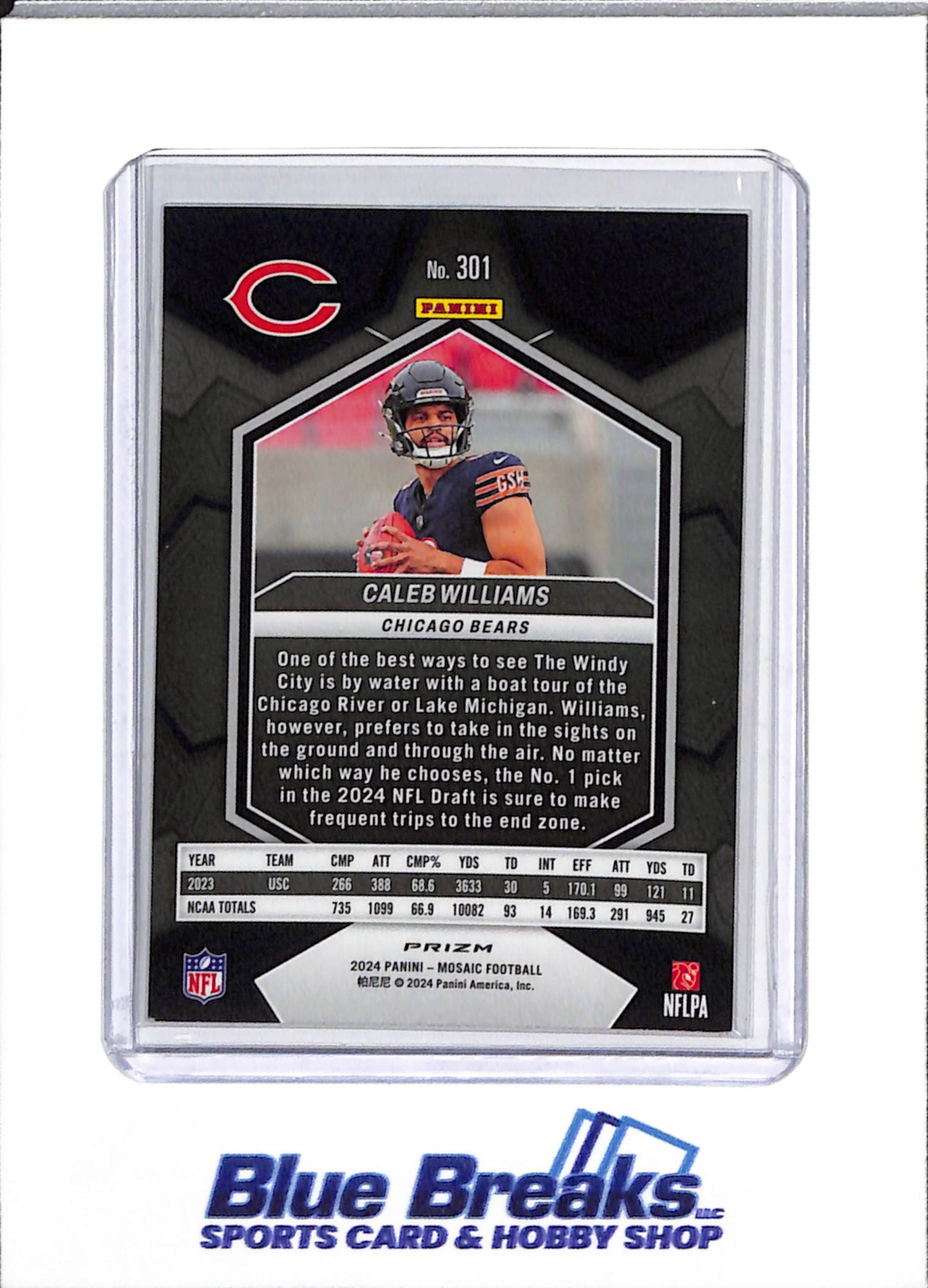 2024 Panini - Prizm Mosaic - Rookie Card - Silver Geometric - Caleb Williams - #301 - Football - Bears - drop