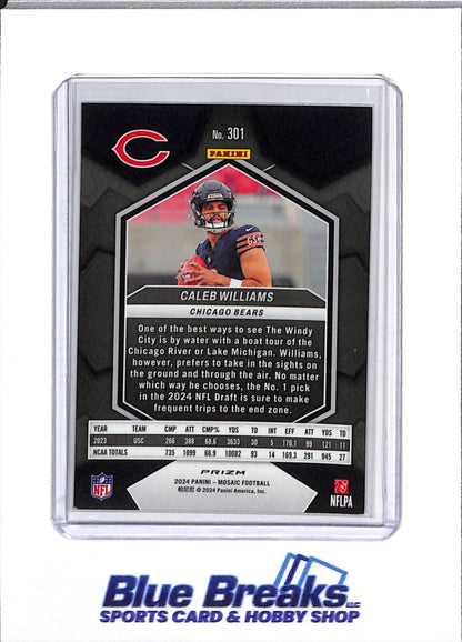 2024 Panini - Prizm Mosaic - Rookie Card - Silver Geometric - Caleb Williams - #301 - Football - Bears - drop