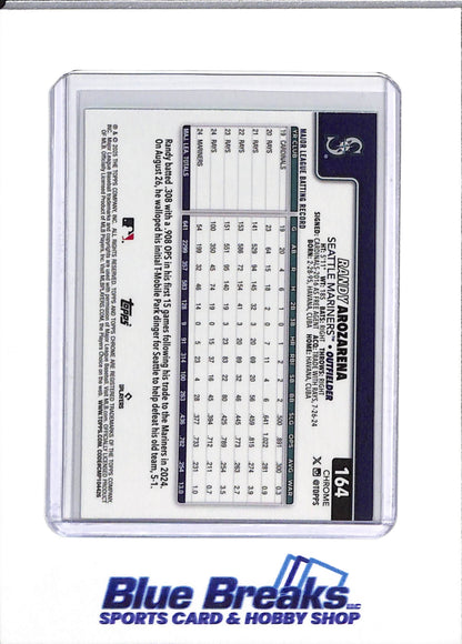 2025 Topps - Chrome - Green Boarder - Randy Arozarena - 90/99 - #164 - Baseball - Mariners - drops