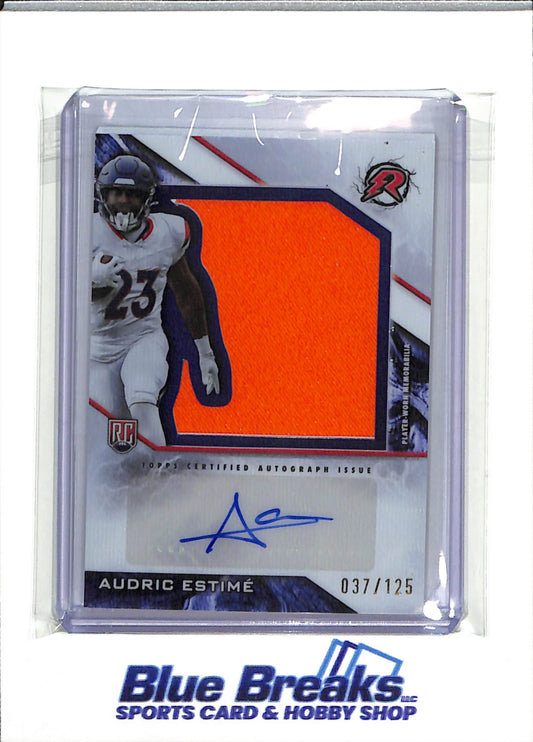 2025 Topps - Certified Autographed Issue - Resurgence Rookie - Audric Estime - 037/125 - #RPA-AE - Football - Broncos - drop
