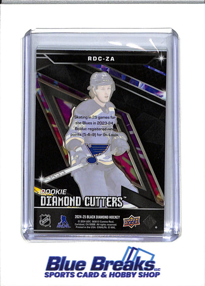 2024-25 Upper Deck - Black Diamond - Rookie Diamond Cutters - Zachary Bolduc - 58/99 - #RDC-ZA - Ice Hockey - Blues - drop