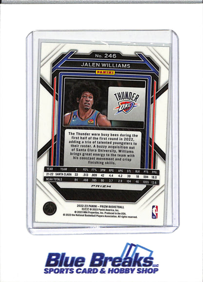 2022-23 Panini - Prizm - Rookie Card - Green - Jalen Williams - #246 - Basketball - Thunder - drop