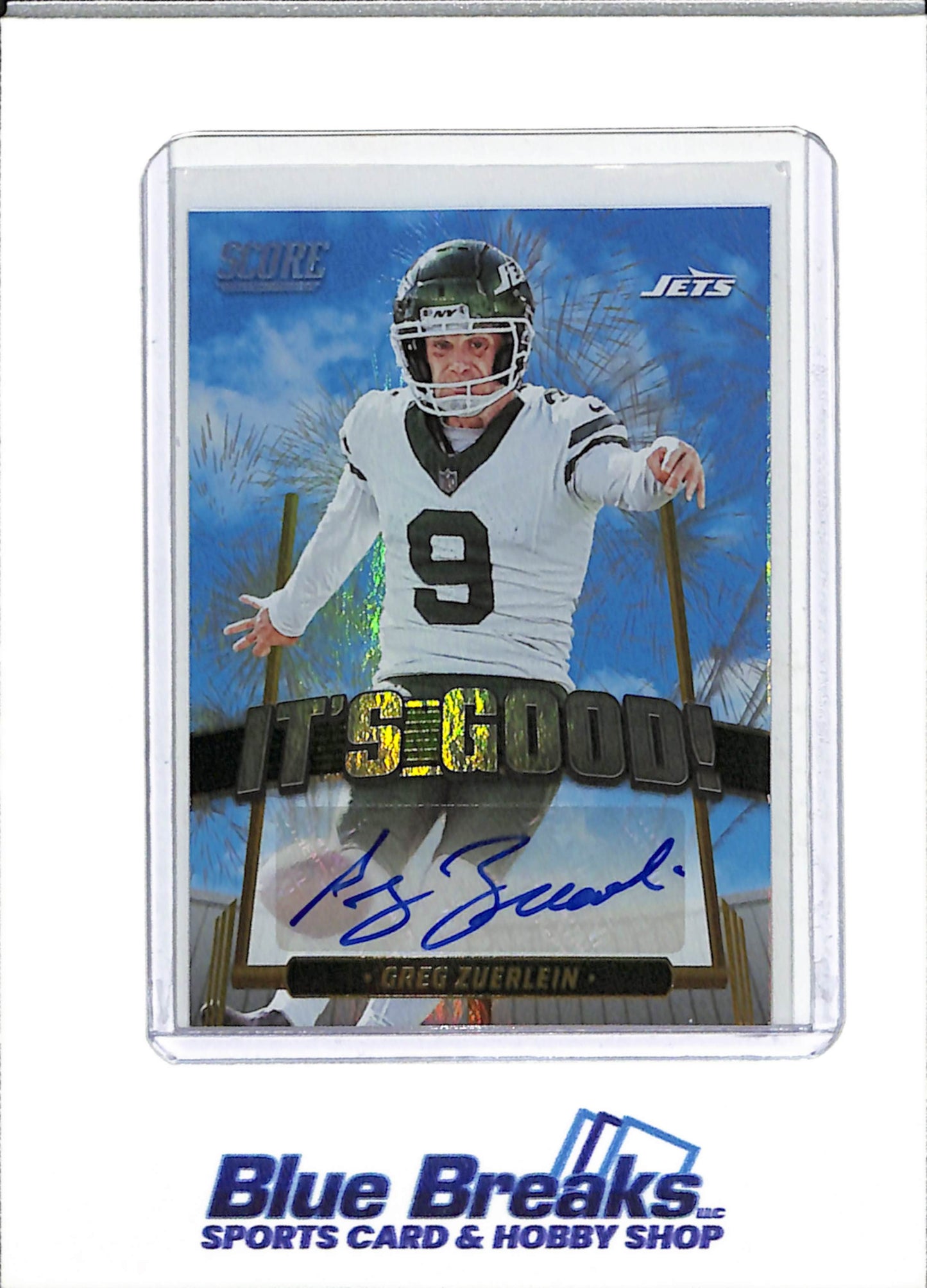 2025 Panini - Score - It's Good - Auto - Greg Zuerlein - #IGG-GZN - Football - Jets - drop