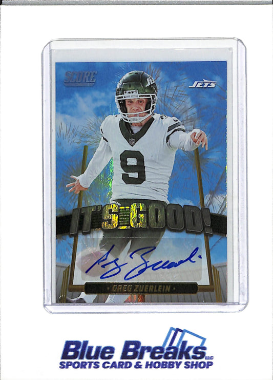 2025 Panini - Score - It's Good - Auto - Greg Zuerlein - #IGG-GZN - Football - Jets - drop