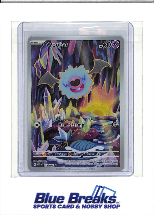 2025 Pokemon - White Flare - Holo - Woobat - #119/086 - drop