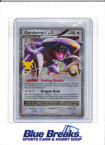 2009 Pokemon - 25th Anniversary - Celebrations - Supreme Victors - Illustration Rare Foil - Garchomp C - #145/147 - drop
