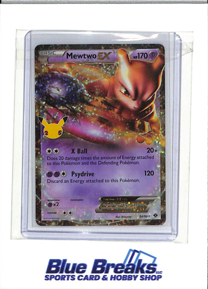 2012 Pokemon - 25th Anniversary - Celebrations - Next Destinations - Illustration Rare Foil - Mewtwo EX - #54/99 - drop