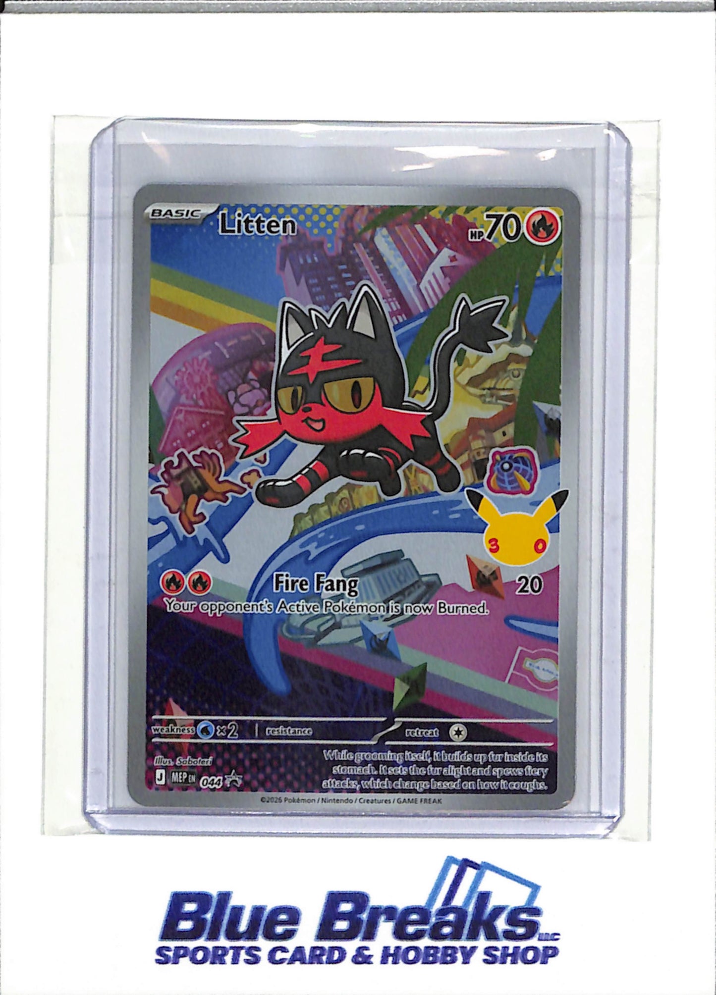 2025 Pokemon - Black Star - Scarlet and Violet - Illustration Rare Holo - Litten - #044