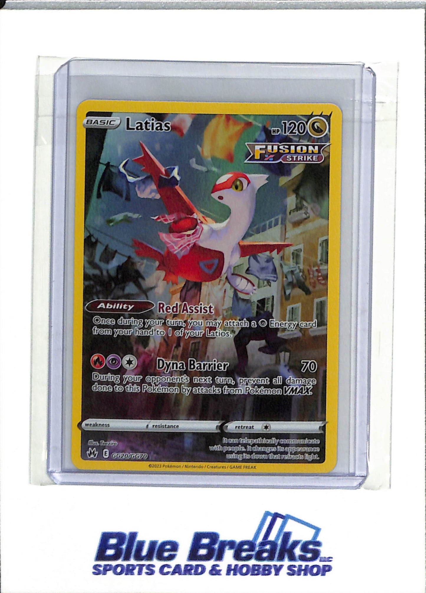 2023 Pokemon - Fusion Strike - Crown Zenith - Illustration Rare Holo - Latias - #GG20/GG70 - drop