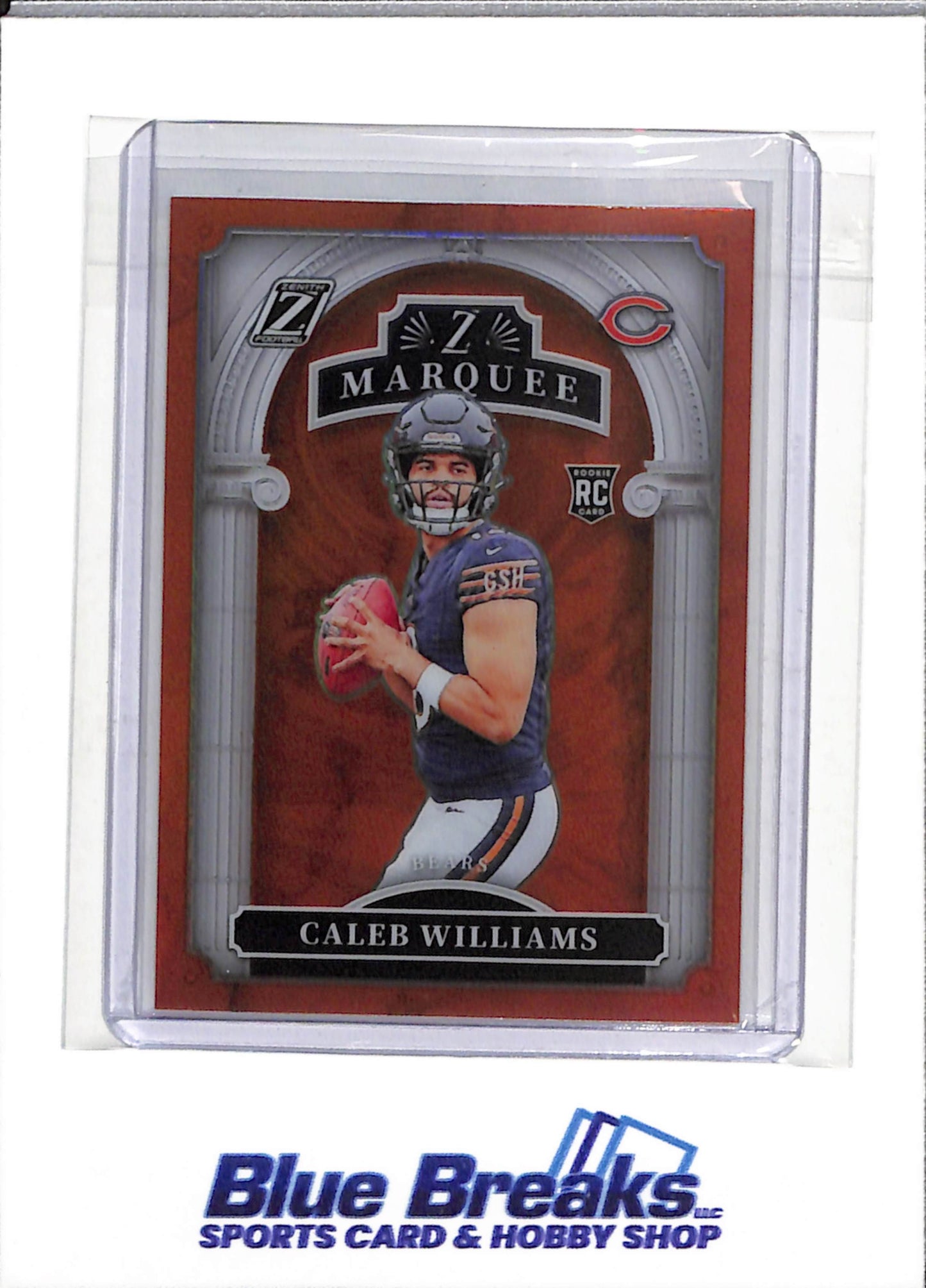 2024 Panini - Zenith Football - Z Marquee - Orange Foil - Caleb Williams - #1 - Football - Bears - drop