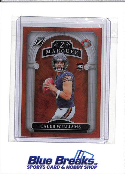 2024 Panini - Zenith Football - Z Marquee - Orange Foil - Caleb Williams - #1 - Football - Bears - drop
