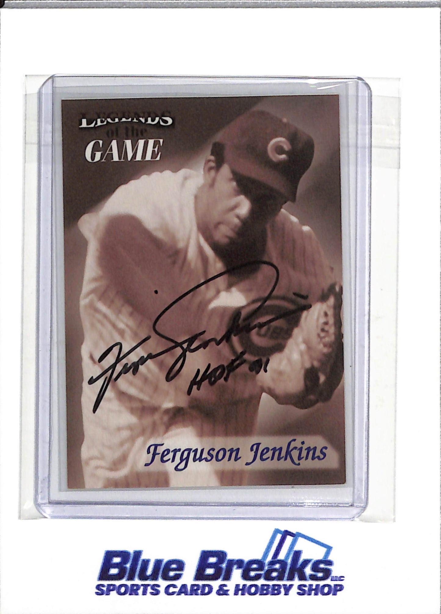 1998 Fleer - Legends of the Game - Auto - Ferguson Jenkins - #12 - Baseball - Cubs - drops