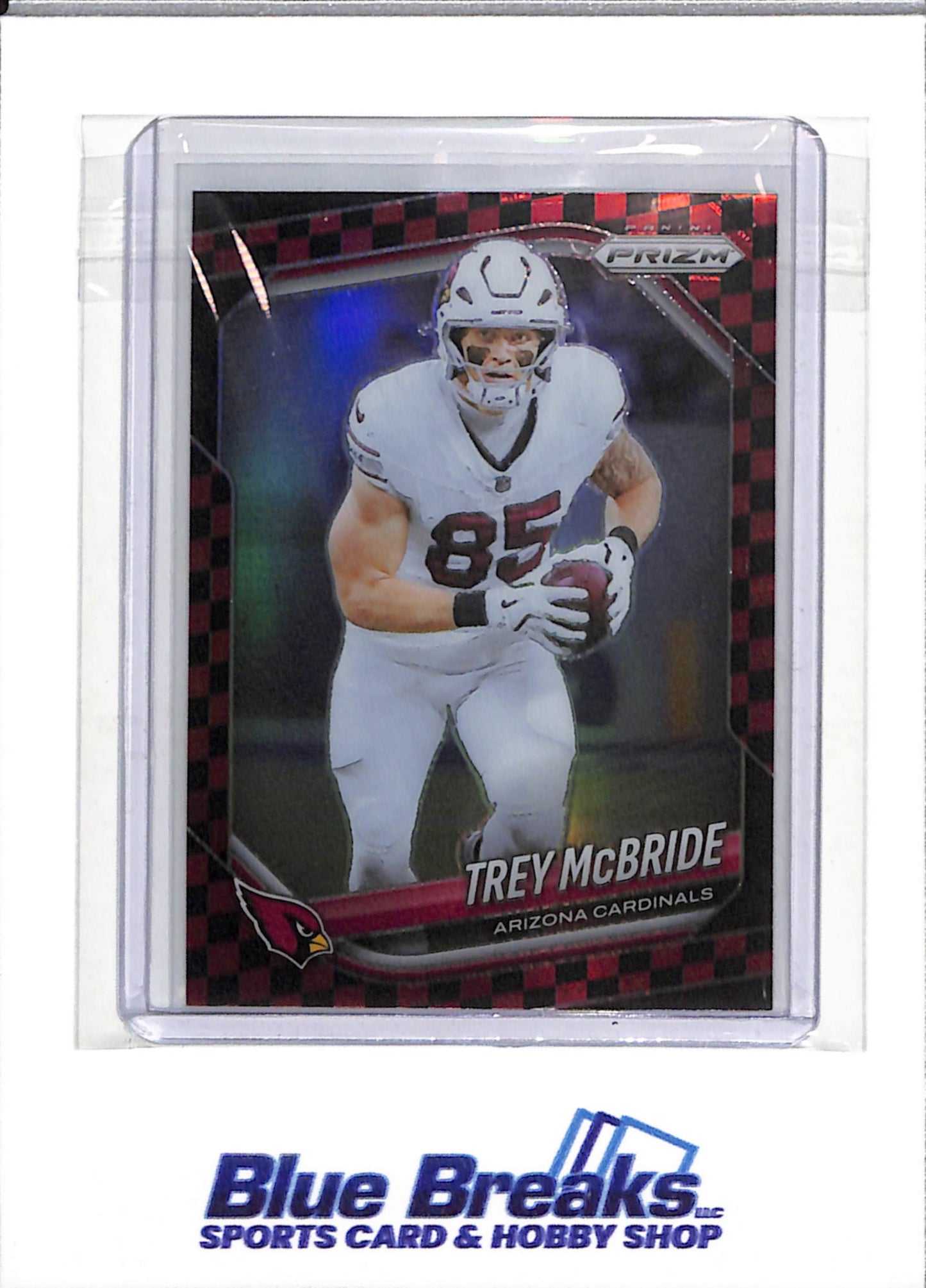 2025 Panini - Prizim - Red and Black Checker Foil - Trey McBride - #274 - Football - Cardinals - drop