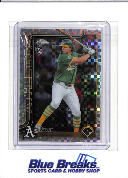 2025 Topps - Chrome - Rookie Card - Silver Diamond Refractor - Nick Kurtz - #USC178 - Baseball - Athletics - drop