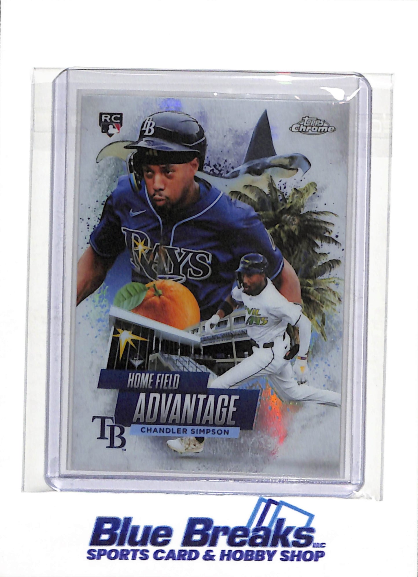 2025 Topps - Chrome - Rookie Card - Home Field Advantage - Chandler Simpson - #HA-50 - Baseball - Rays - drop