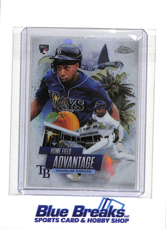 2025 Topps - Chrome - Rookie Card - Home Field Advantage - Chandler Simpson - #HA-50 - Baseball - Rays - drop