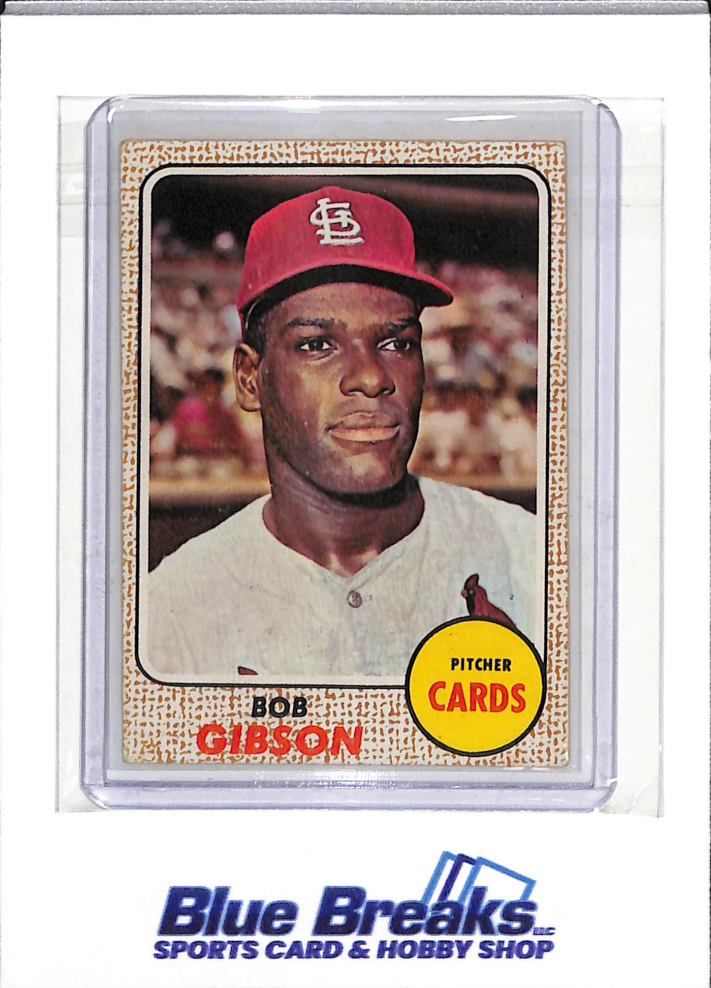 1968 Topps - Bob Gibson - #100 - Baseball - Cardinals - drop