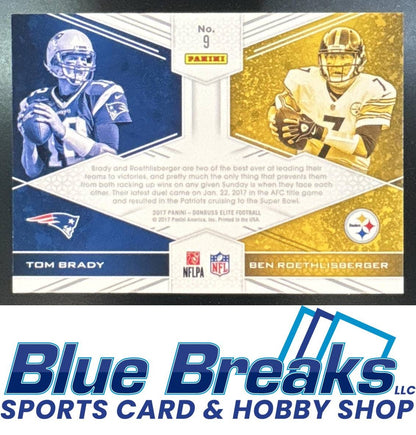 2017 Panini Donruss Elite Face to Green Ben Roethlisberger Tom Brady #9
