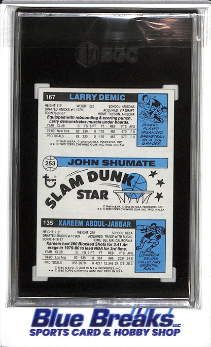 1980-81 Topps - Demic/Shumate/Abdul-Jabbar - #132 - Basketball - Lakers - Bucks - Knicks - drop