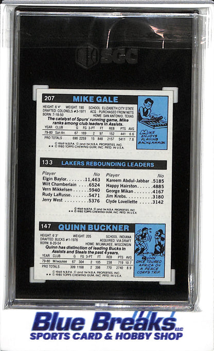 1980-81 Topps - Buckner/Abdul-Jabbar/Gale - SGC6.5 - #50 - Basketball - Bucks - Lakers - Spurs - drop