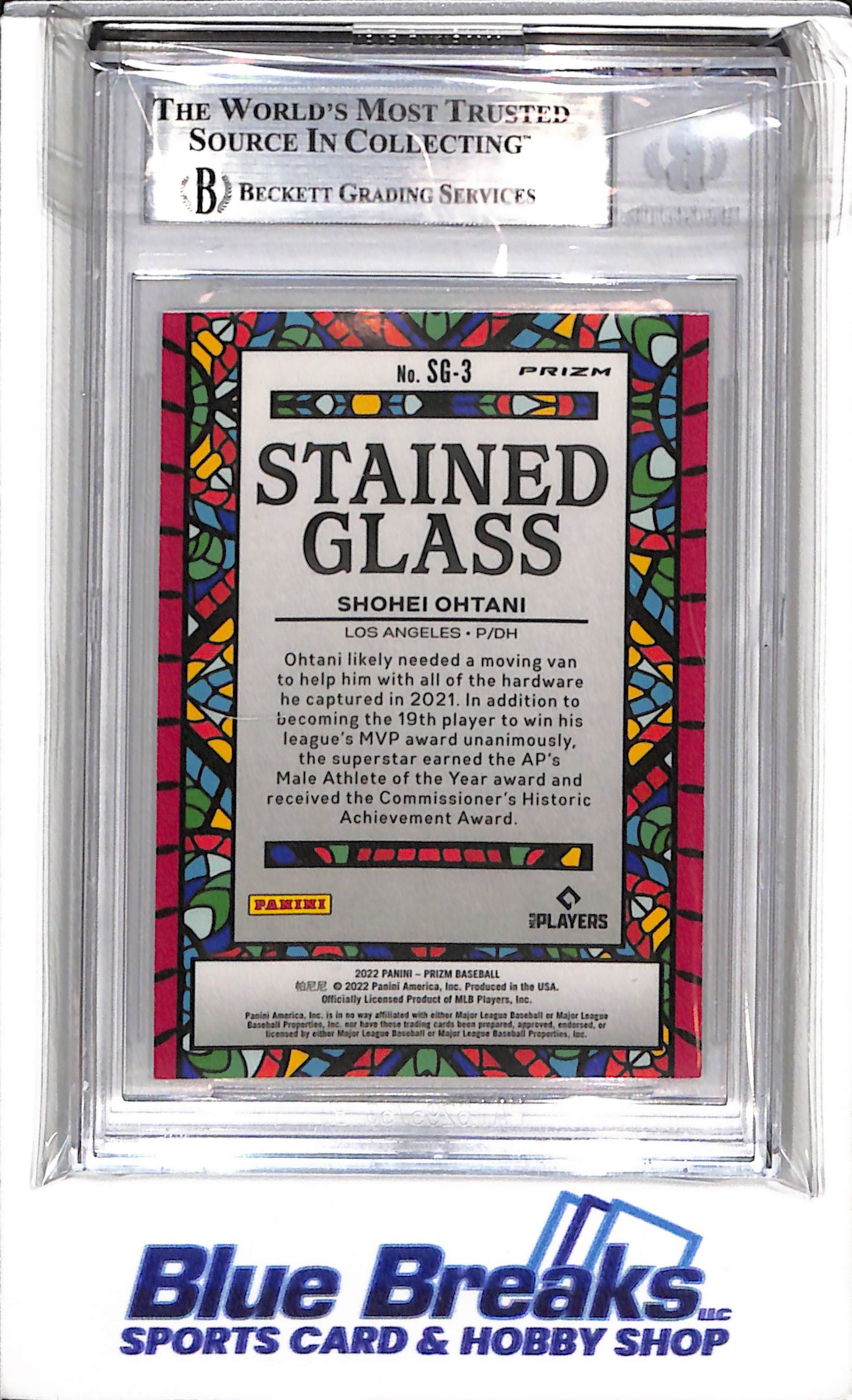 2022 Panini - Prizm - Stained Glass - Prizms Purple - Shohei Ohtani - #SG-3 - Baseball - Dodgers - drop