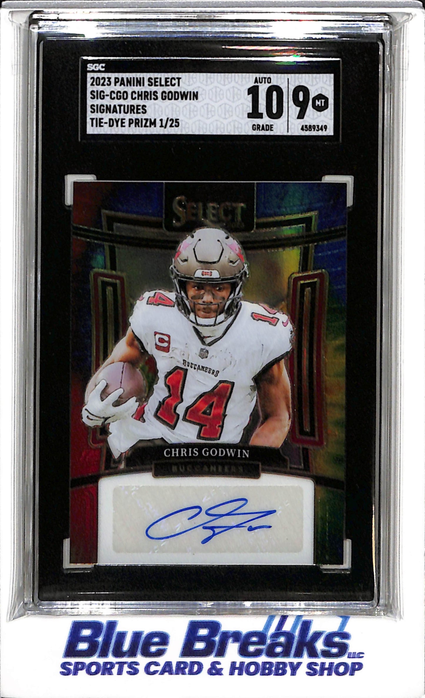 2023 Panini - Select - Tie-Dye Prizm - Signatures - Chris Godwin - 01/25 - #SIG-CGO - Football - Buccaneers - drop