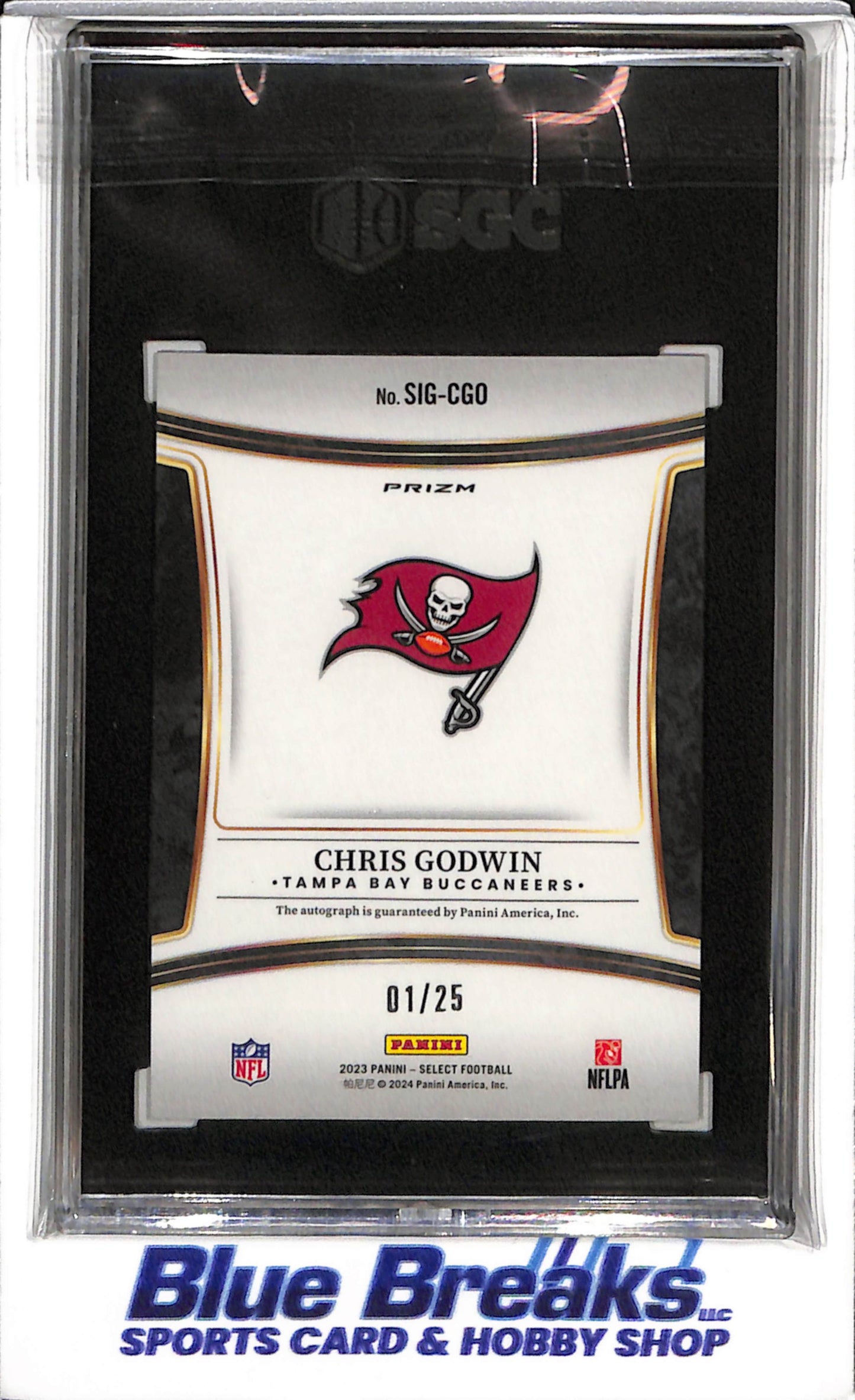 2023 Panini - Select - Tie-Dye Prizm - Signatures - Chris Godwin - 01/25 - #SIG-CGO - Football - Buccaneers - drop